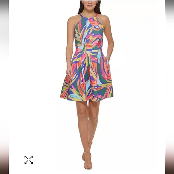 Super CUTE Vince Camuto printed sleeveless dress - Picture 3 of 16